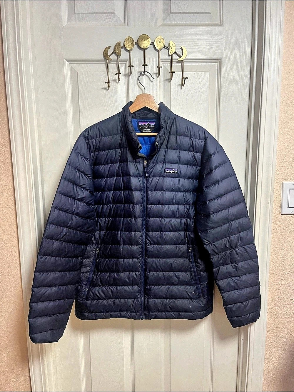 Patagonia Down Sweater Puffer Jacket Navy Blue Large